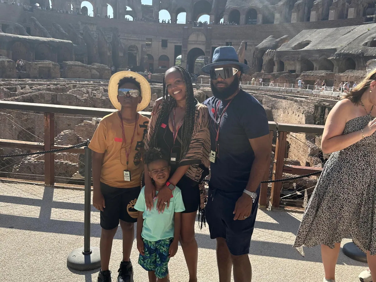 Cruz and family enjoying an outdoor adventure
